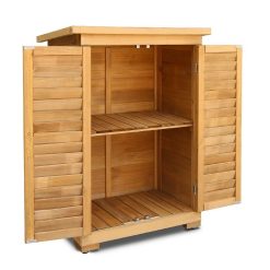Alternative view of Portable Wooden Garden Storage Cabinet