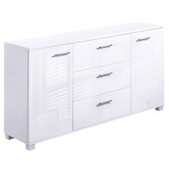 Alternative view of High Gloss Sideboard Storage Cabinet Cupboard - White