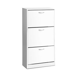 Alternative view of Wooden Shoe Cabinet with Storage - White
