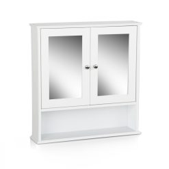 Alternative view of Bathroom Storage Cabinet with Mirror - White