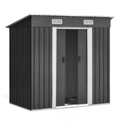 Alternative view of 1.94 x 1.21M Metal Garden Shed - Grey