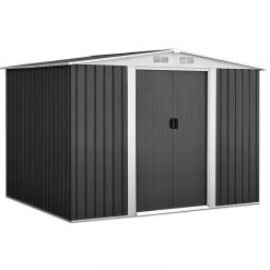 Alternative view of 2.05 x 2.57M Steel Base Garden Shed - Grey