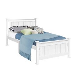 Alternative view of Single Size Wooden Bed Frame - White