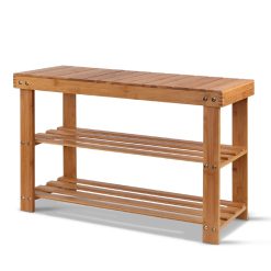 Bamboo Bench Shoe Rack