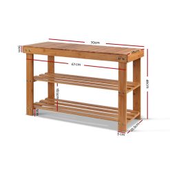 Alternative view of Bamboo Bench Shoe Rack