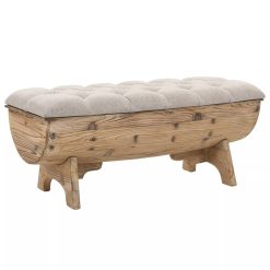 Barrel-Shaped Storage Bench