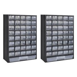 41-Drawer Plastic Storage Cabinet - 2 piece set