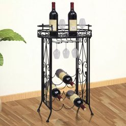 9 Bottle Metal Wine Rack