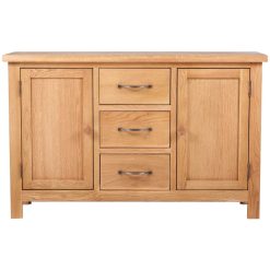 Alternative view of Sideboard with 3 Drawers - Oak Large