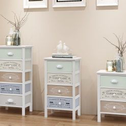 4 Drawer Wooden Storage Cabinet