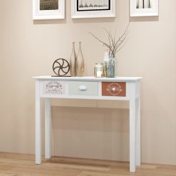 Wooden Console Table - White