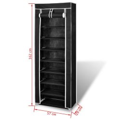 Alternative view of Tall Fabric Shoe Cabinet 29x57x162cm
