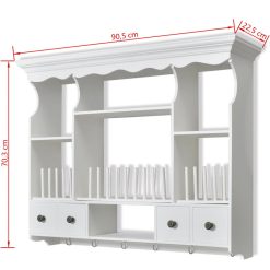 Alternative view of Kitchen Wall Cabinet - White