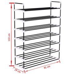 Alternative view of 7 Shelf Shoe Rack - Black