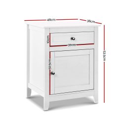 Alternative view of Bedside Cabinet - White
