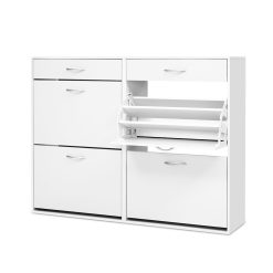 36 Pair Shoe Cabinet - White