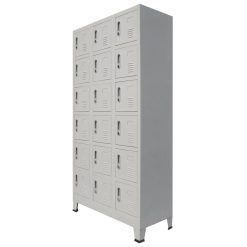 Metal 18 Compartment Locker Cabinet 90x40x180cm