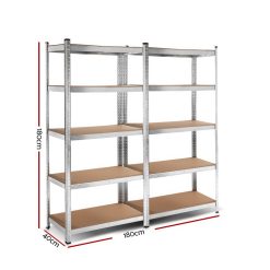 Alternative view of 2x1.8M Warehouse Shelving Rack Racking Garage Metal Storage Shelves