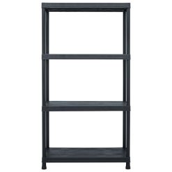 Alternative view of 100kg 1.38m Plastic Storage Shelf Rack - Black