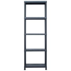 Alternative view of 125kg 1.8m Plastic Storage Shelf Rack - Black