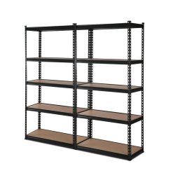 2 x 0.9M 5-Shelf Garage Shelving Rack