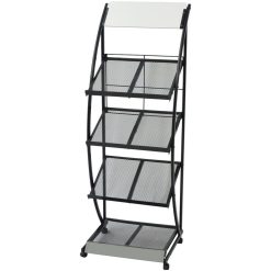 A4 Magazine Rack - Black and White