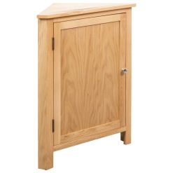 Corner Cabinet - Oak Wood 59x36x80cm - Brown