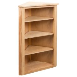 Corner Shelf - Oak Wood 59x36x100cm - Brown