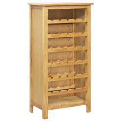 35 Bottle Oak Wood Wine Cabinet
