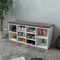 10 Compartment Shoe Storage Bench