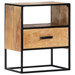 Solid Mango Wood Nightstand 40x30x50cm