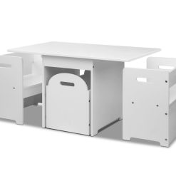 Kids Table and Chair Set - White