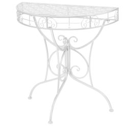Vintage Style Half Round Metal Side Table