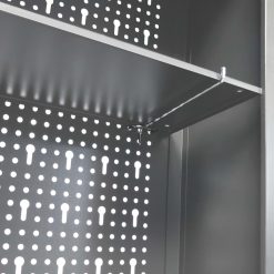 Alternative view of Metal Wall Mounted Tool Cabinet - Grey and Black