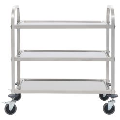 Alternative view of 3-Tier Stainless Steel Kitchen Trolley 87x45x83.5cm