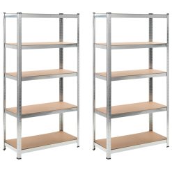 2 Piece Set Storage Shelves 90x40x180cm