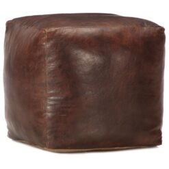 Alternative view of Pouffe Tan Genuine Goat Leather 40x40x40cm