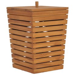 Solid Teak Wood Laundry Basket 30x30x45cm