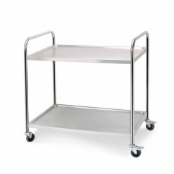 2 Tier Stainless Steel Kitchen Trolley 81x46x85cm