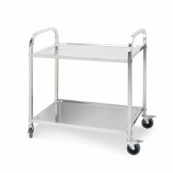 2 Tier Stainless Steel Kitchen Trolley 95x50x95cm