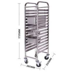 Alternative view of 16 Tier Stainless Steel Bakery Trolley Suits GN 1/1 Pans