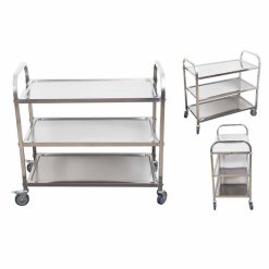 Alternative view of 3 Tier Stainless Steel Kitchen Trolley 81x46x85cm