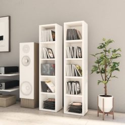 2 Piece CD Cabinet Set 21x16x93.5cm