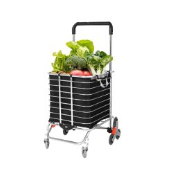 40L Foldable Shopping Cart - Black