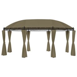 Gazebo with Curtains 520x349x255cm