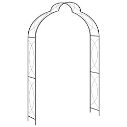 Garden Arch 150x34x240cm - Black