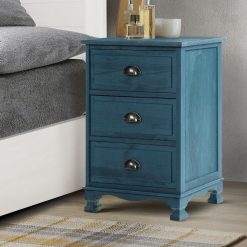 3 Drawer Vintage Style Bedside Table