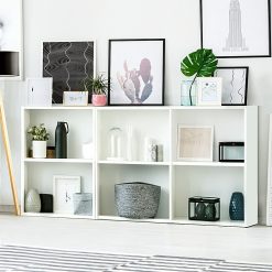 3 Piece Cube Bookshelf - White