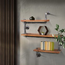 3 Level 84cm Diy Adjustable Metal Bookshelf