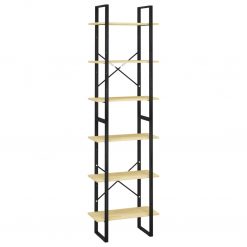 Alternative view of Solid Pine Wood Storage Shelf 60x30x210cm